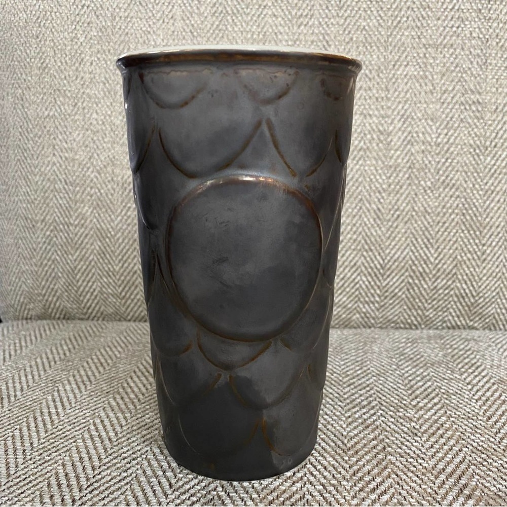 Starbucks 2016 anniversary bronze mermaid ceramic coffee Tumbler travel mug - Picture 6 of 8